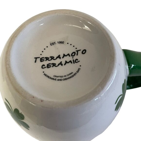 Terramoto Four Leaf Clover Ceramic Coffee Tea Mug Cup Irish St Patricks' Day Fie - Picture 5 of 6